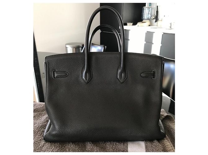 Hermès Birkin 35 Pelle Grigio Scuro Grigio antracite - vista 4