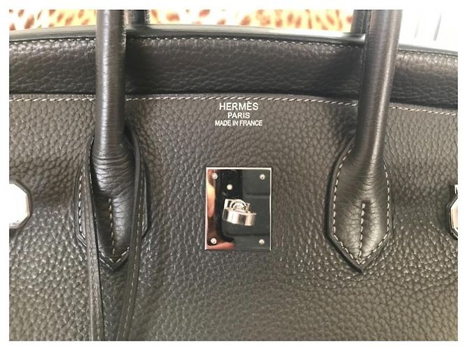 Hermès Birkin 35 Pelle Grigio Scuro Grigio antracite - vista 5