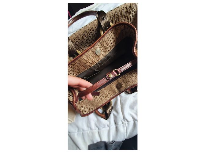 Borsa tote Dior in tela monogrammata marrone - vista 4