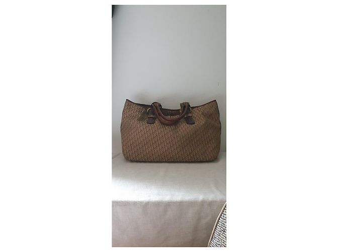 Borsa tote Dior in tela monogrammata marrone - vista 7