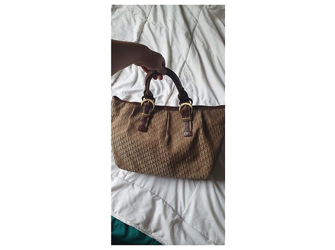 Borsa tote Dior in tela monogrammata marrone - vista 9