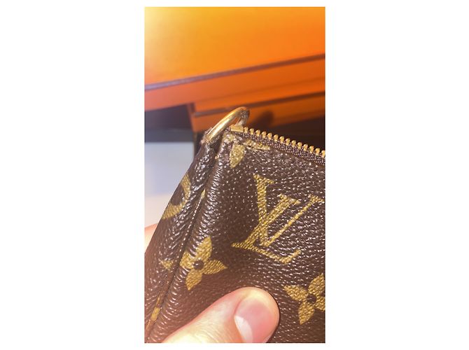 Pochette Louis Vuitton Marrone in Tela - vista 5