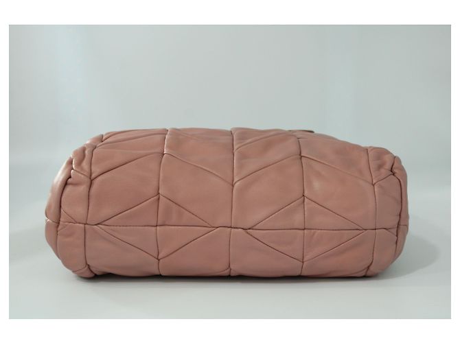 Miu Miu Sacola acolchoada Chevron rosa - vista 9
