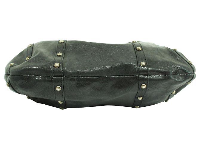 Stuart Weitzman Borsa hobo in pelle nera con borchie - vista 5