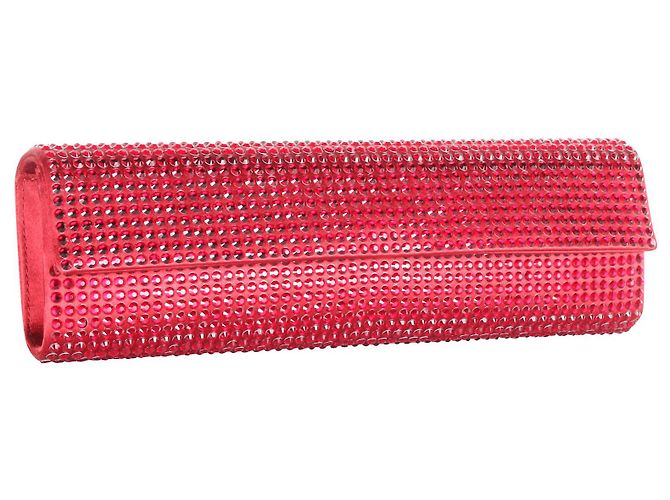 Rodo Pochette con Cristalli Rossi Rosso - vista 2