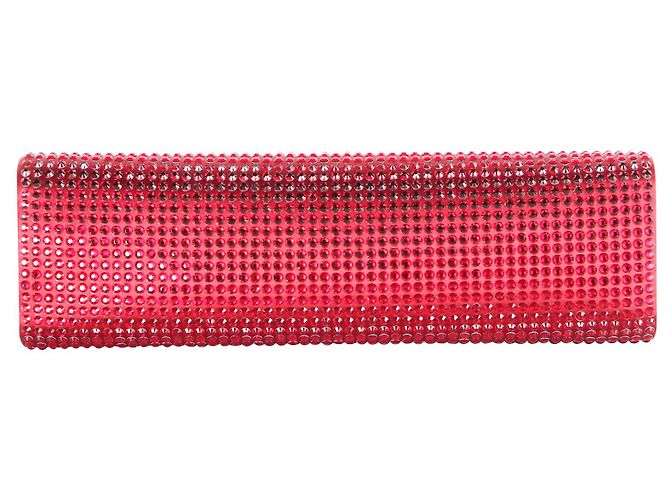 Rodo Pochette con Cristalli Rossi Rosso - vista 3