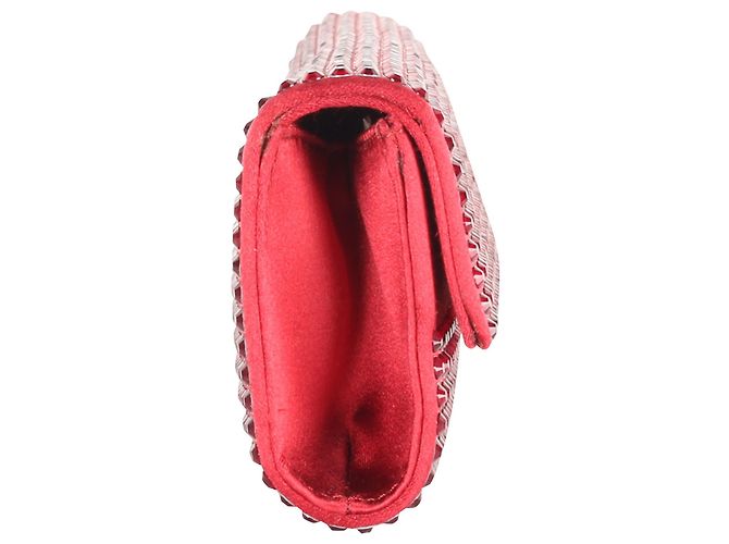 Rodo Pochette con Cristalli Rossi Rosso - vista 4