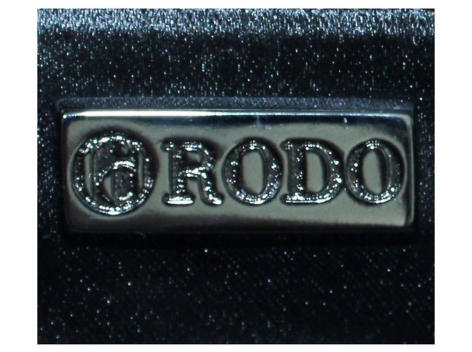 Rodo Pochette di cristallo nera Nero - vista 7