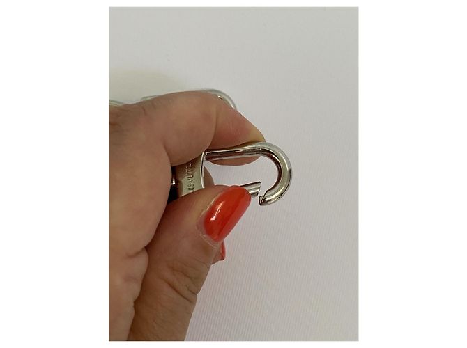 Louis Vuitton 2 moschettoni carabiner acciaio Argento - vista 4