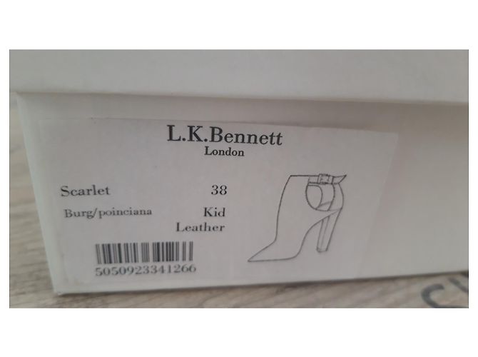 Décolleté Lk Bennett in pelle rosso e melanzana 38 EU Porpora - vista 6