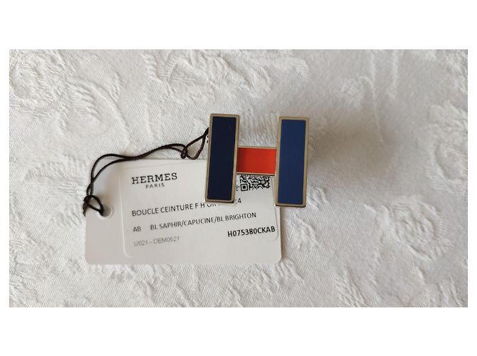 Hermès HERMES LEDERRIEMEN + SCHNALLE JEUX DE POINTS Mehrfarben - Ansicht 11