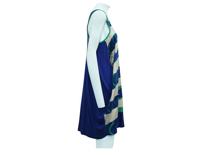Tsumori Chisato Vestido recto de verano con estampado azul - vista 4