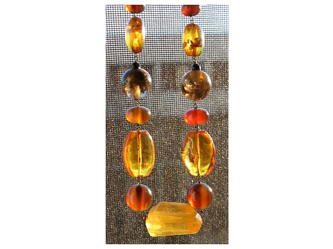 Autre Marque Collana lunga Pellini in resina effetto ambra Multicolore - vista 5