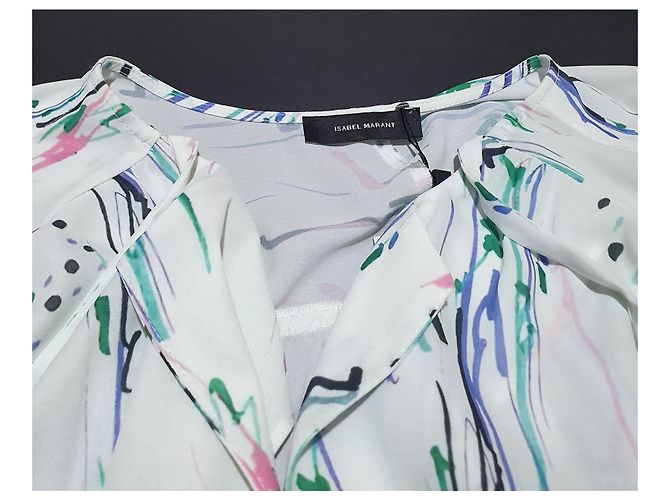 Blusa Isabel Marant de seda elástica con estampado Multicolor - vista 5