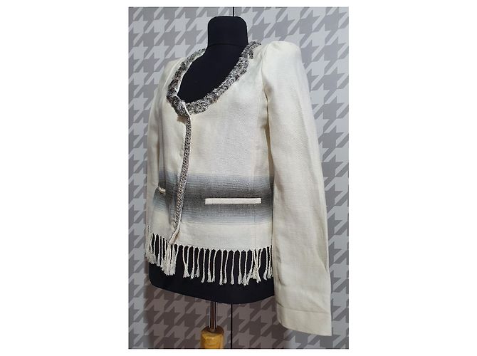 Blazer Patrizia Pepe de algodón y lino Multicolor - vista 3