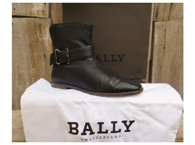 Botas Desia Bally de piel negra 38 Negro - vista 2