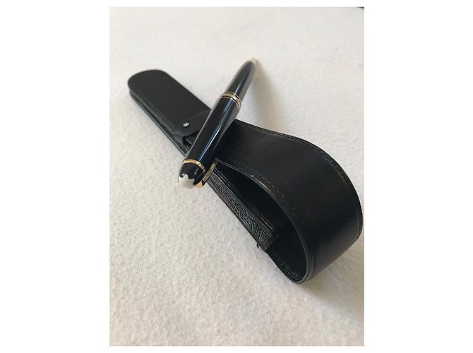 Penna a sfera Montblanc Meisterstuck nera e oro Nero - vista 2