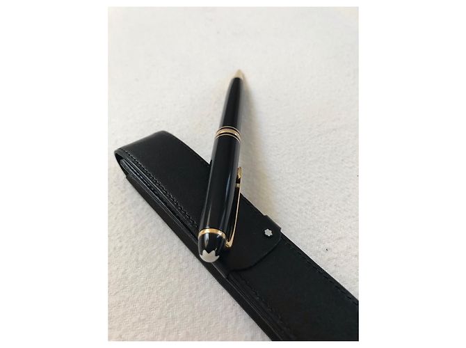 Penna a sfera Montblanc Meisterstuck nera e oro Nero - vista 3