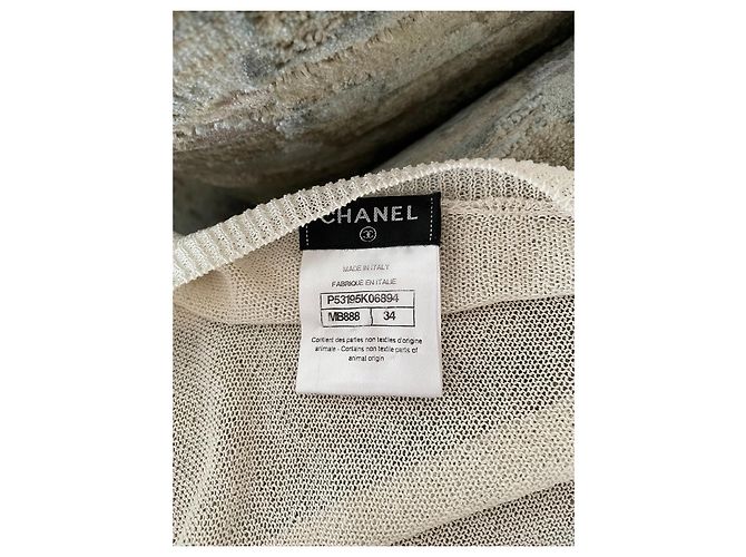 Cambon Chanel Koreanische Kollektion Strick aus Seide Beige - Ansicht 5