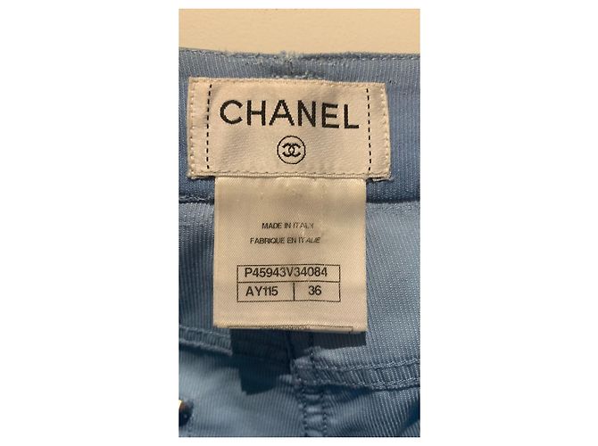 Jeans Chanel de algodão azul - vista 4