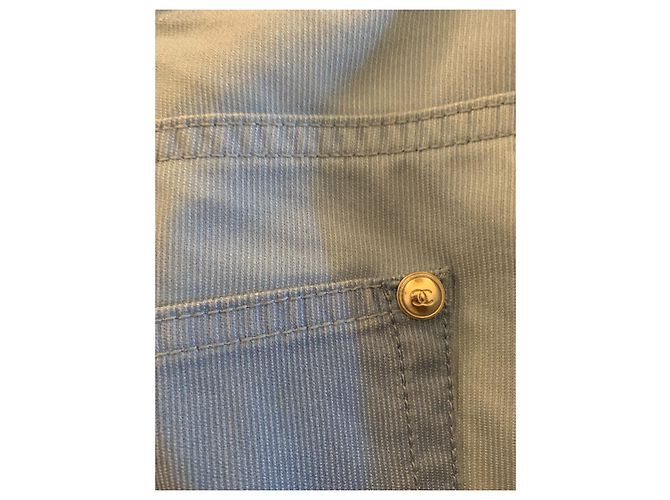 Jeans Chanel de algodão azul - vista 8