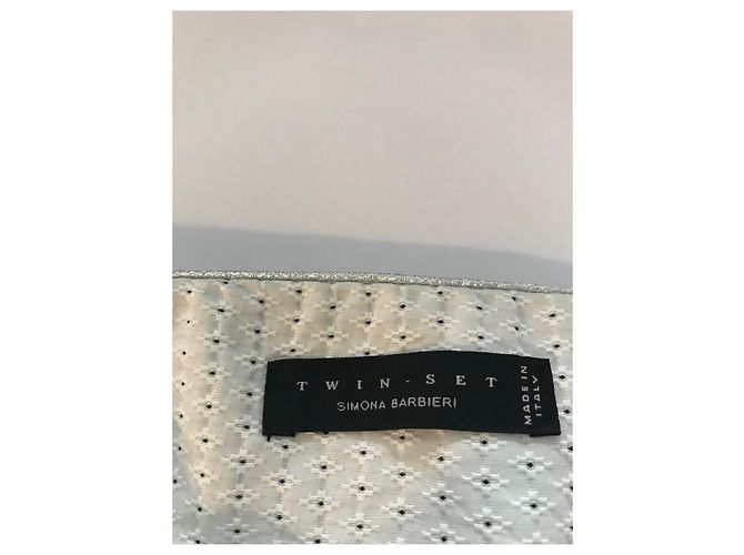 Vestido palabra de honor Twin Set de algodón blanco - vista 5