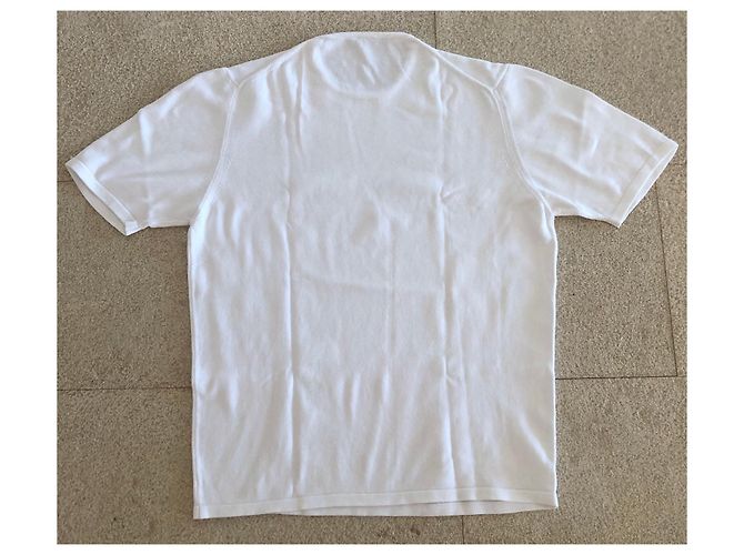 Weißer Baumwollpullover Kurze Ärmel Adolfo Dominguez T. L-XL - Ansicht 3