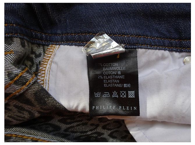 PHILIPP PLEIN VAQUEROS DE CORTE DE QUESO DE FRESA SLIM FIT Azul - vista 4