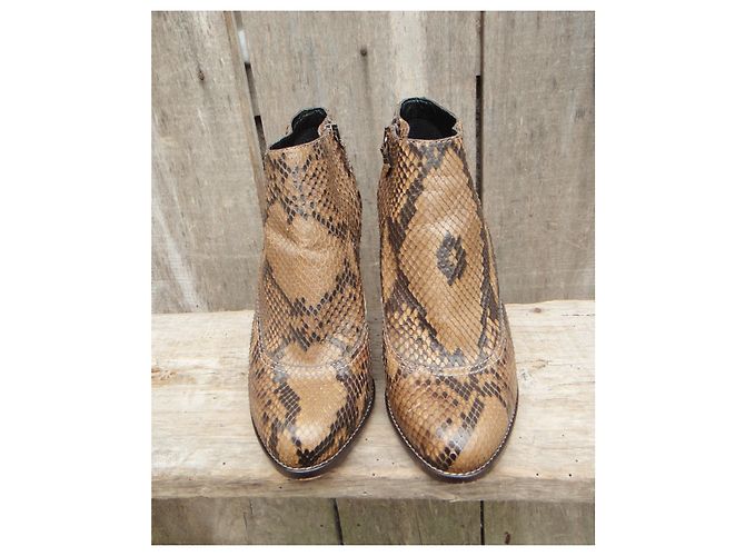 Lanvin Ankle Boots aus Python p 38 neue Bedingung Hellbraun - Ansicht 3