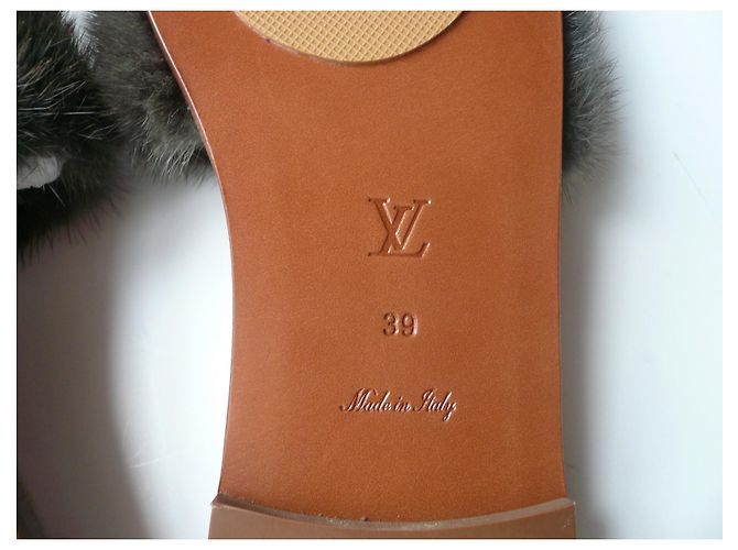 LOUIS VUITTON - Mules Vison - Ciabatta Lock it flat Vison T39IT Caramello - vista 5