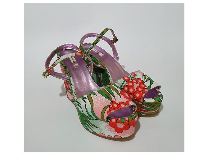 Sandali con plateau Manoush floreali Multicolore - vista 2