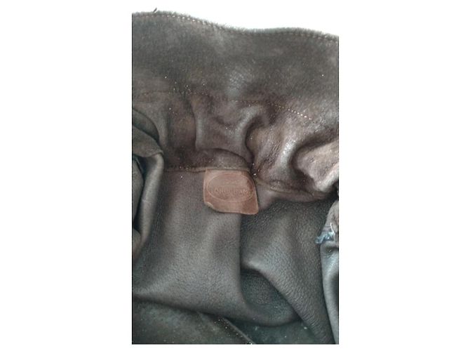 Borsa Longchamp in nubuck marrone scuro - vista 3