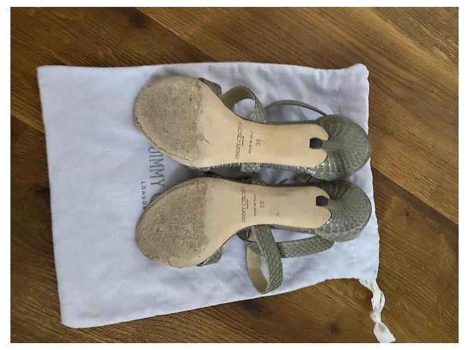 Jimmy Choo Python Sandals Grey - view 3