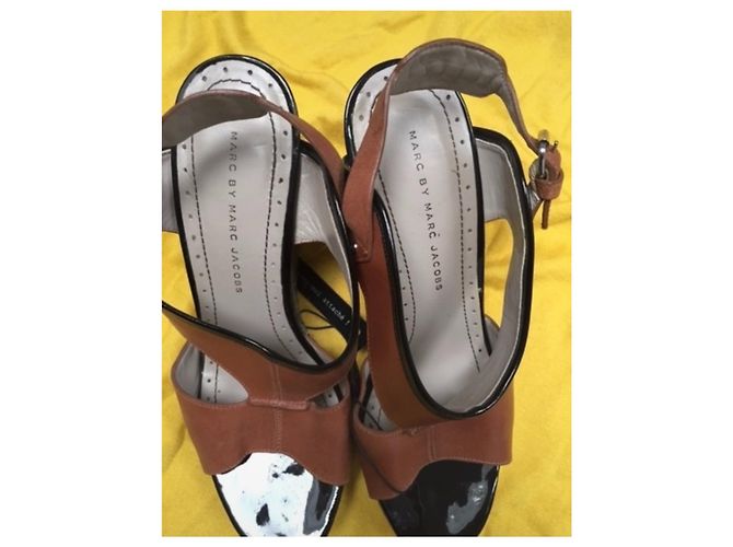 Mule con zeppa Marc Jacobs in pelle marrone Taglia 38 - vista 2