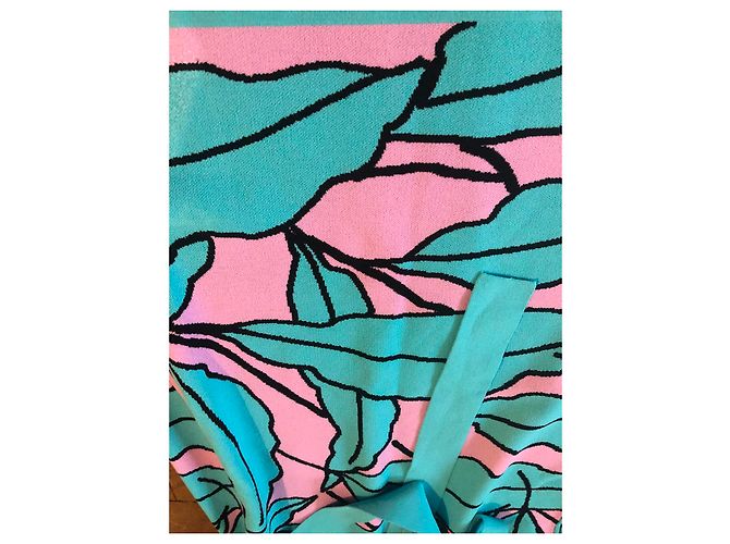 Diane Von Furstenberg Vestido longo envoltório Azul claro - vista 3