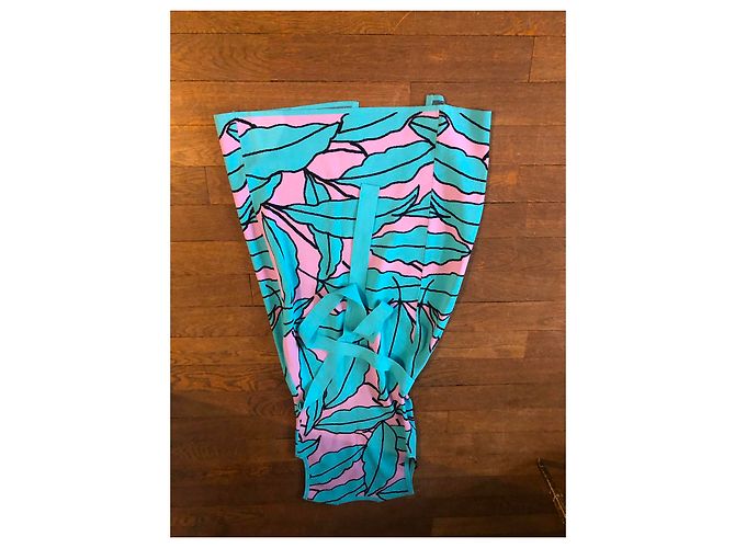 Diane Von Furstenberg Vestido longo envoltório Azul claro - vista 4