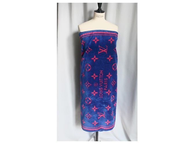 LOUIS VUITTON Toalla de playa MONOGRAM NUEVO Rosa Azul - vista 6