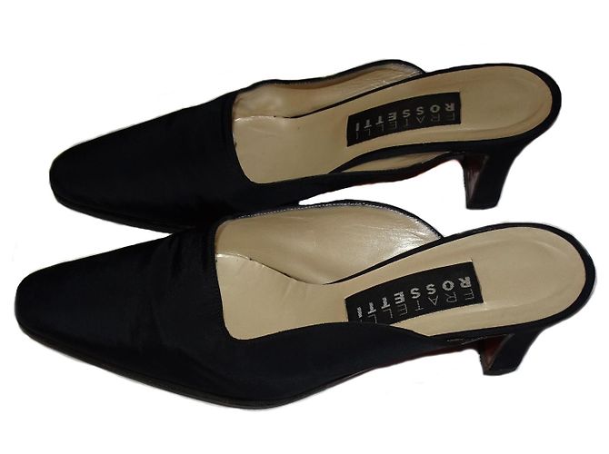 FRATELLI ROSSETI MULES AUS SCHWARZEM SATIN - Ansicht 2