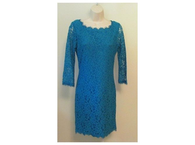 Diane Von Furstenberg DvF Zarita Spitzenkleid hellblau/türkis - Ansicht 2