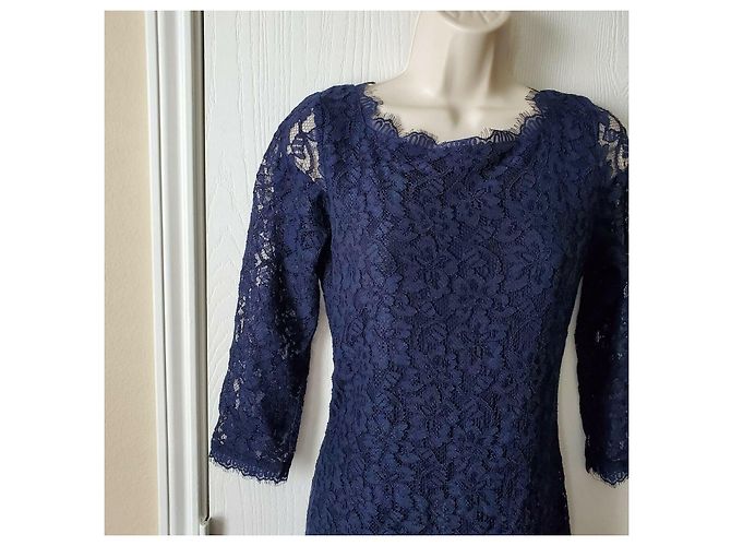 Diane Von Furstenberg DvF blaues Zarita Spitzenkleid - Ansicht 4