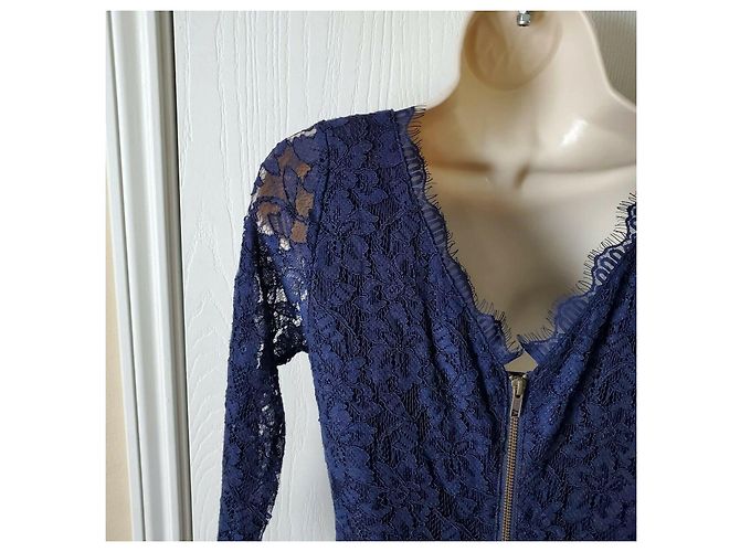 Diane Von Furstenberg DvF blaues Zarita Spitzenkleid - Ansicht 5