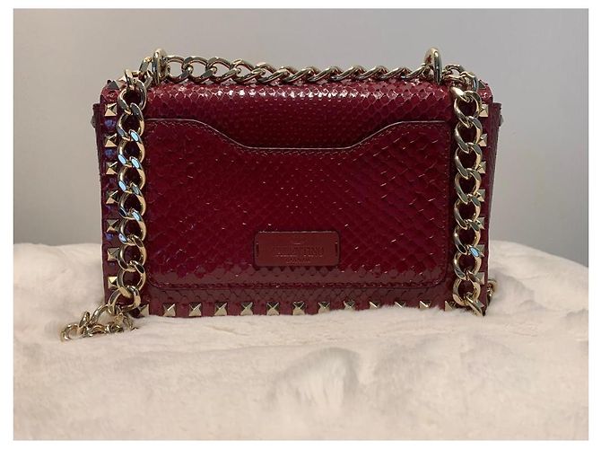 Valentino Garavani Umhängetasche rot Python - Ansicht 2