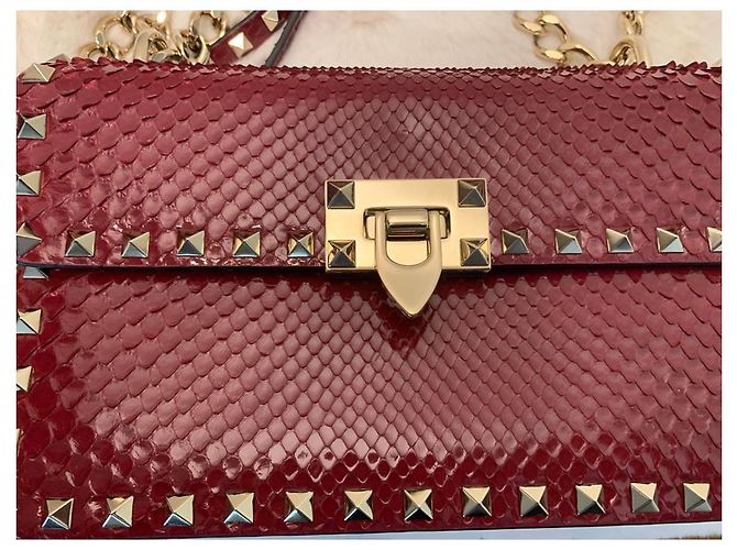 Valentino Garavani Umhängetasche rot Python - Ansicht 3