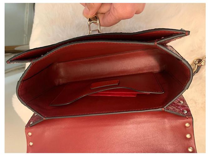 Valentino Garavani Umhängetasche rot Python - Ansicht 5
