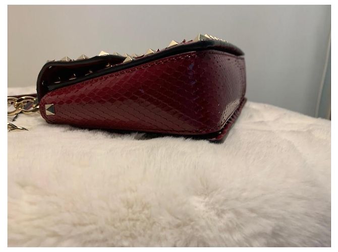 Valentino Garavani Umhängetasche rot Python - Ansicht 7
