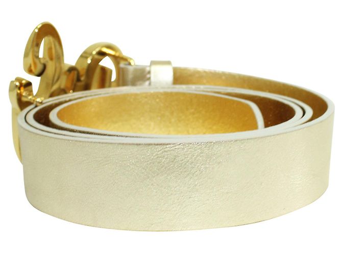 D&G Cinturón dorado con logo - vista 3
