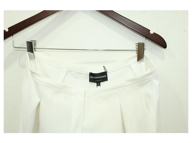 Emporio Armani Calça larga off white - vista 10