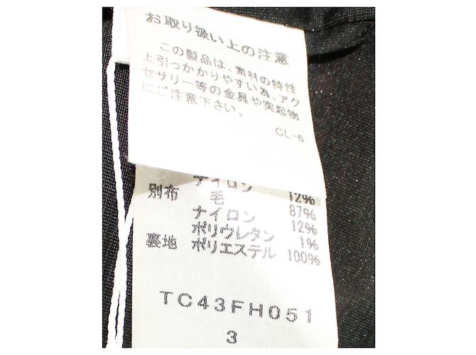 Tsumori Chisato Vestido Preto com Decorações Laranja - vista 6