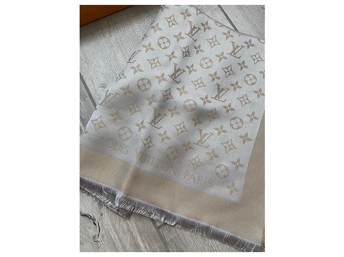 Louis Vuitton Lenços Bege Cinza - vista 4