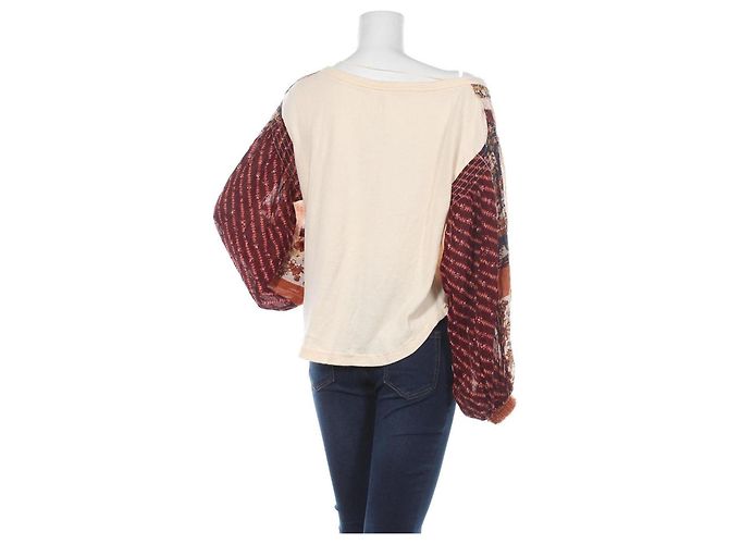 Top Free People con mangas extragrandes de algodón M Multicolor - vista 2